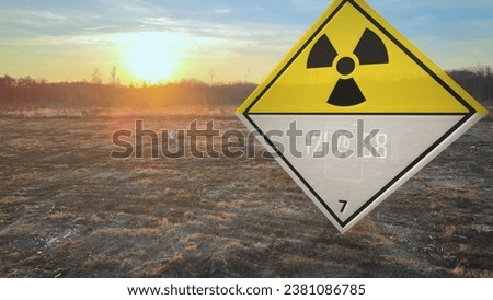 Apocalypse causing wiping out of all forms of life after nuclear war. Animation of nuclear radiation