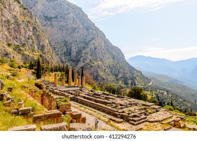 Delphi Archaeological Site Ancient Greece Stock Photo 611523230 ...