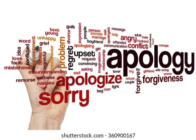 Apology word cloud