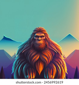 App icon vector-style image of bigfoot