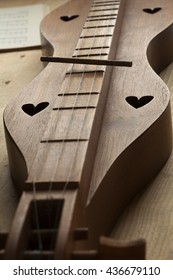 Appalachian Mountain Dulcimer Instrument Close Up