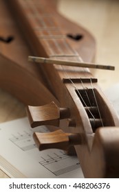 Appalachian Mountain Dulcimer Instrument Close Up