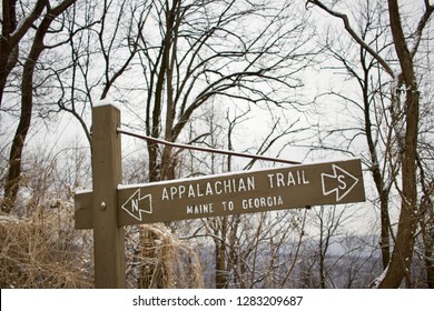 Appalachian Trail Sign, Peters Mountain PA. Maine To Georgia