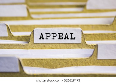 Appeal Word On Card Index Paper