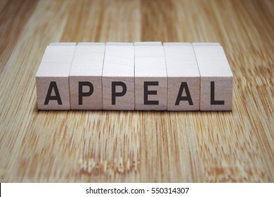 Appeal Word In Wooden Cube Stamp