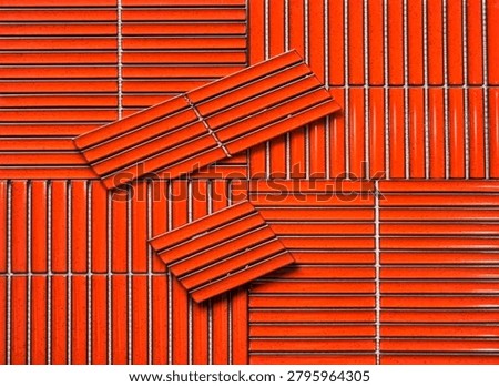 the appearance of a ceramic tile texture with a brown KitKat pattern 