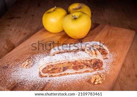 appel nut strudel strudle wood  Stock photo © 