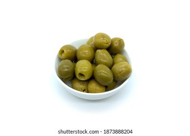 Appetizer plate with olives stuffed with anchovies, Spanish olives tapa