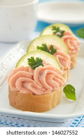  Appetizer With Salmon Mousse.