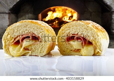 Appetizer stuffed with cheese