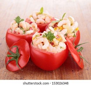 Appetizer, Stuffed Tomato With Shrimp