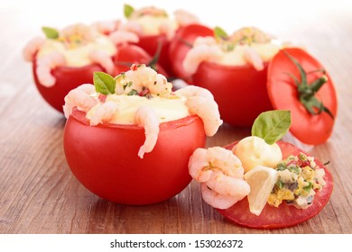 Appetizer, Stuffed Tomato With Shrimp