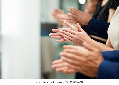 Applause for a job well done. Cropped shot of a diverse group of unidentifiable businesspeople applauding. - Shutterstock ID 2230795949