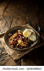 Apple Berry Crumble With Ice Cream