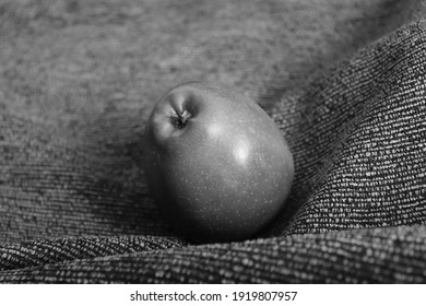 Apple In Black And White Color