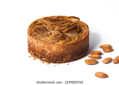 Apple Cake Dessert Isolated Photo With White Background