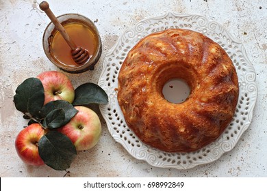 Apple cake with ricotta cheese for Rosh Hashanah