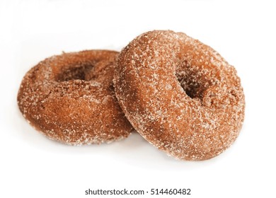 Apple Cider Donuts Isolated On White