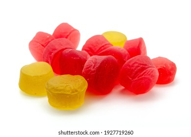 Apple Cider Vinegar In Gummies Isolated On White