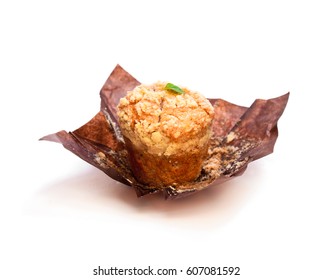 Apple  Cinnamon Muffin Isolated On White 