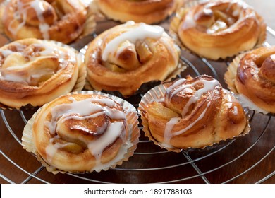 Apple Cinnamon Rolls Baked In The Oven At Home