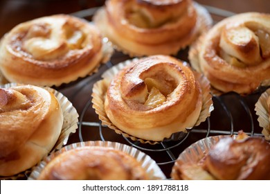 Apple Cinnamon Rolls Baked In The Oven At Home