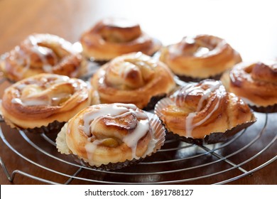 Apple Cinnamon Rolls Baked In The Oven At Home