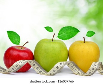 apple collection with measuring tape - Powered by Shutterstock