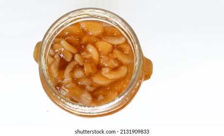 Apple compote in a jar