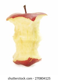 Apple Core On White Background