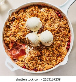 Apple Cranberry Crisp With Oatmeal-Cookie Crumble