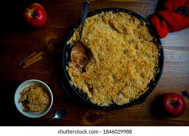 Apple Crisp In A Cast Iron Skillet