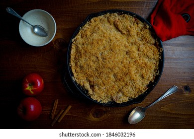 Apple Crisp In A Cast Iron Skillet