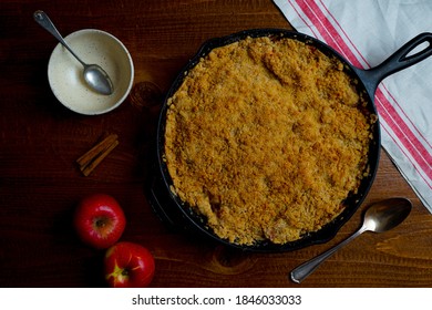 Apple Crisp In A Cast Iron Skillet