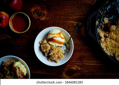 Apple Crisp In A Cast Iron Skillet