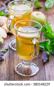 Apple Drink With Ginger And Mint
