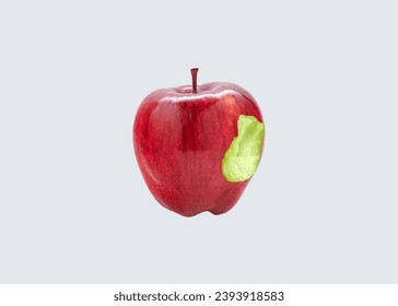 Apple Food Bite | Ripe juicy red apple with bite mark on white background
 - Powered by Shutterstock