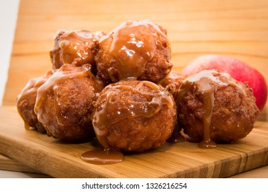 Apple Fritters With Salted Caramel