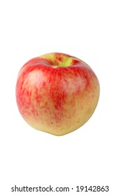 The apple is isolated on a white background