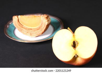 Apple Kuchen And Cross Section Of  Apple