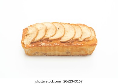 Apple Loaf Crumbled Cake Isolated On White Background