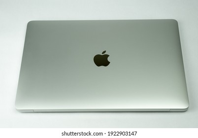 Apple MacBook Air M1 laptop. Stafford, United Kingdom, February 21, 2021.