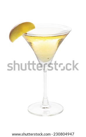 Apple martini isolated