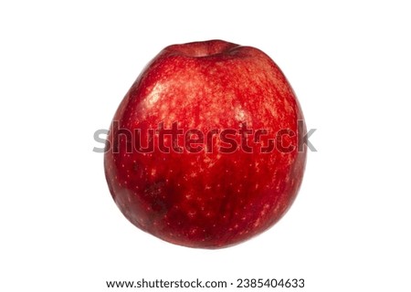 Apple on a white background. Apples are a nutritional powerhouse providing a wide range of health benefits. Low in calories and high in fiber, they are an excellent source of vitamins and minerals.