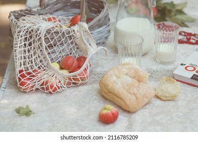 Apple Orchard Woman With Apples Decor Design