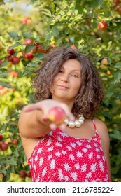 Apple Orchard Woman With Apples Decor Design