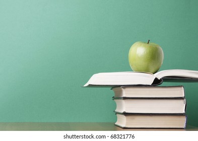 apple over books
