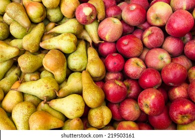 apple and pear fruit in season - Shutterstock ID 219503161