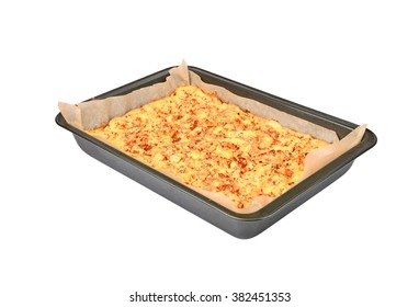 Apple Pie Baking Sheet, Isolated On White Background