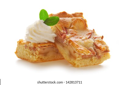 Apple Pie Isolated On White Background.